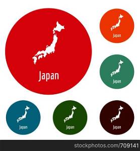 Japan map in black. Simple illustration of Japan map vector isolated on white background. Japan map in black vector simple
