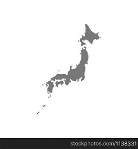 Japan map vector. Vector design abstract illustration