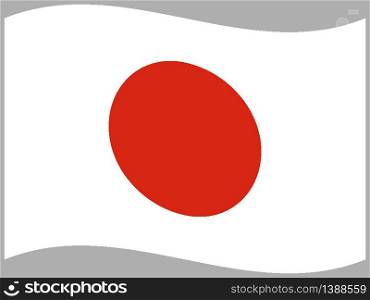 Japan National flag. original color and proportion. Simply vector illustration background, from all world countries flag set for design, education, icon, icon, isolated object and symbol for data visualisation