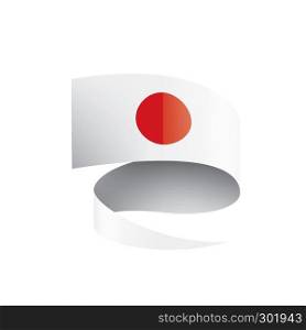 Japan national flag, vector illustration on a white background. Japan flag, vector illustration on a white background