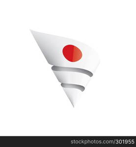 Japan national flag, vector illustration on a white background. Japan flag, vector illustration on a white background