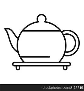 Japan tea pot icon outline vector. Hot drink. Water herbal. Japan tea pot icon outline vector. Hot drink