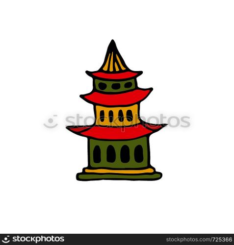 Japanese building icon. Vector illustration. Japanese building icon. Vector illustration.