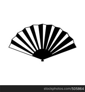 Japanese folding fan icon in simple style isolated on white. Japanese folding fan icon, simple style