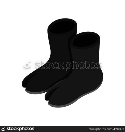 Japanese footwear isometric 3d icon on a white background. Japanese footwear isometric 3d icon