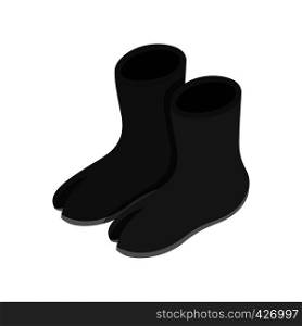 Japanese footwear isometric 3d icon on a white background. Japanese footwear isometric 3d icon