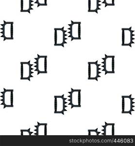 Japanese knuckles with spikes pattern seamless background in flat style repeat vector illustration. Japanese knuckles with spikes pattern seamless