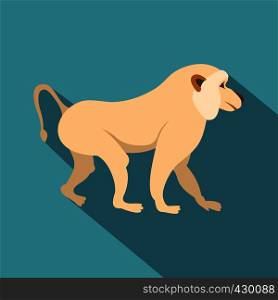 Japanese macaque icon. Flat illustration of japanese macaque vector icon for web. Japanese macaque icon, flat style