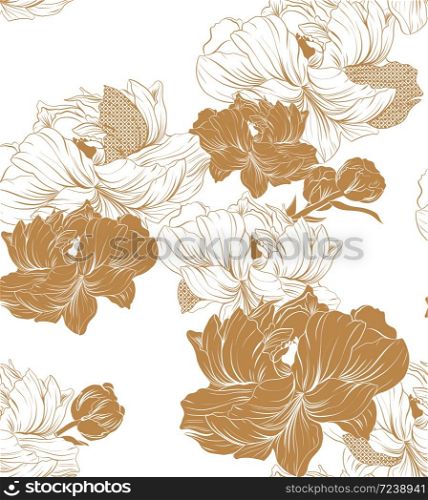 Japanese pattern seamless vector in traditional flower graphic style background for backdrop, template, cover page design , fabric, textile. Japanese pattern seamless vector