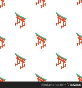 Japanese sacred gates pattern seamless background texture repeat wallpaper geometric vector. Japanese sacred gates pattern seamless vector