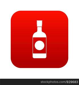 Japanese sake icon digital red for any design isolated on white vector illustration. Japanese sake icon digital red