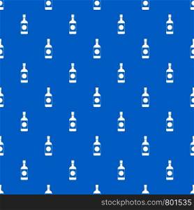 Japanese sake pattern repeat seamless in blue color for any design. Vector geometric illustration. Japanese sake pattern seamless blue