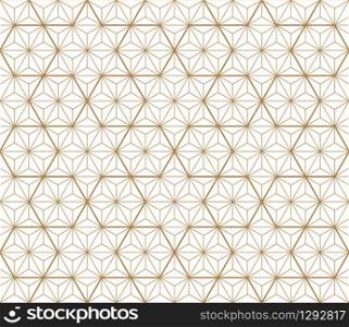 Japanese seamless geometric pattern .Brown lines.For design template,textile,fabric,wrapping paper,laser cutting and engraving.Two-leveled pattern.. Seamless geometric pattern based on japanese ornament kumiko .