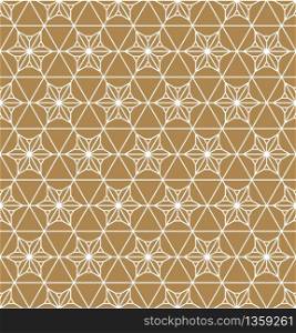 Japanese seamless geometric pattern .For design template,textile,fabric,wrapping paper,laser cutting and engraving.Average thickneess lines.ROUNDED corners.. Seamless geometric pattern based on japanese ornament kumiko .