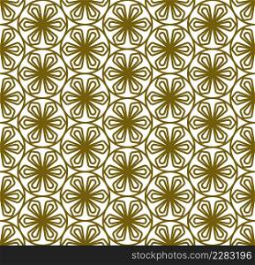 Japanese seamless Kumiko pattern in brown thick lines.. Seamless pattern in style Kumiko. Brown thick lines.