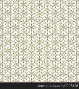 Japanese seamless Kumiko pattern in golden .Average thickness lines.. Seamless traditional Japanese ornament Kumiko.Golden color lines.