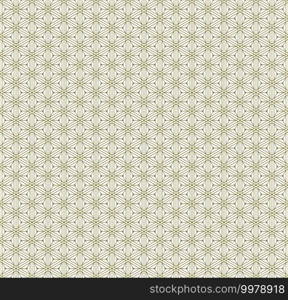 Japanese seamless Kumiko pattern in golden with average thin lines.. Seamless traditional Japanese ornament Kumiko.Golden color lines.