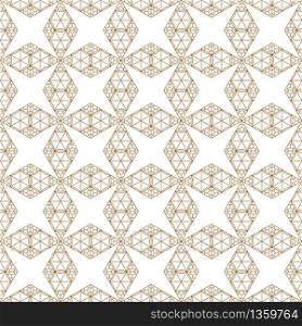 Japanese seamless pattern.For template,fabric,textile,wrapping paper,laser cutting and engraving. Background vector.Average thickness lines.Hexagon grid. Seamless japanese pattern.For shoji screens.Kumiko woodwork ornament.