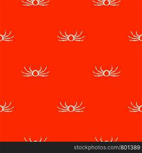 Japanese spider crab pattern repeat seamless in orange color for any design. Vector geometric illustration. Japanese spider crab pattern seamless