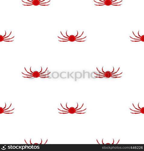 Japanese spider crab pattern seamless background in flat style repeat vector illustration. Japanese spider crab pattern seamless