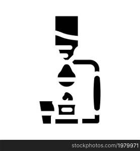 japanese style coffee machine glyph icon vector. japanese style coffee machine sign. isolated contour symbol black illustration. japanese style coffee machine glyph icon vector illustration