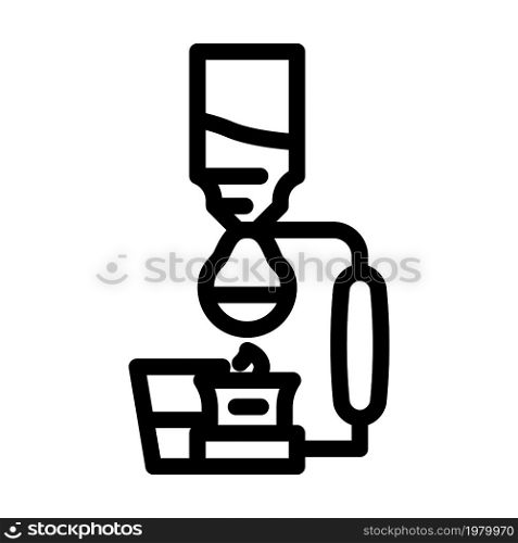 japanese style coffee machine line icon vector. japanese style coffee machine sign. isolated contour symbol black illustration. japanese style coffee machine line icon vector illustration