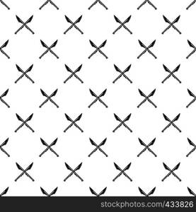 Japanese tanto daggers pattern seamless in simple style vector illustration. Japanese Tanto daggerspattern vector