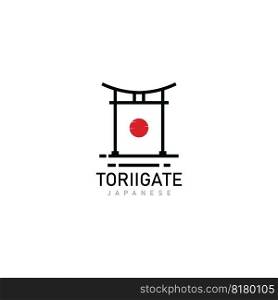 japanese torii gates logo and symbol design icon