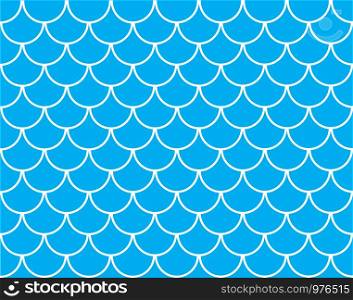 Japanese traditional ornament. Seamless Mermaid Pattern. Seamless blue fish scales. Fish Scale symbol. Abstract concept monochrome geometric pattern.