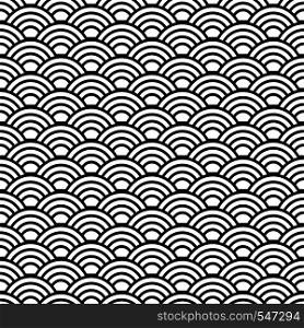 Japanese waves seamless pattern template. Wavy background minimal Japan style. Vector illustration.. Japanese waves seamless pattern template. Wavy background minimal Japan style