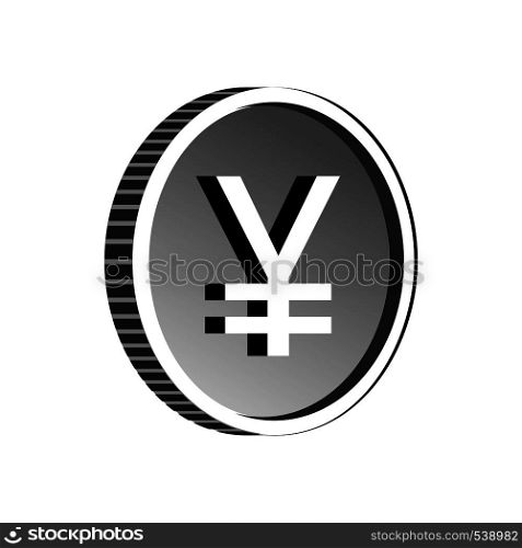 Japanese Yen currency symbol icon in simple style isolated on white background. Japanese Yen currency symbol icon, simple style