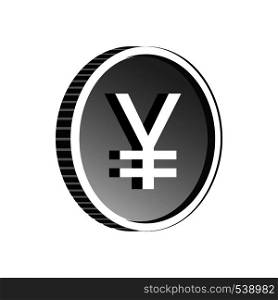 Japanese Yen currency symbol icon in simple style isolated on white background. Japanese Yen currency symbol icon, simple style