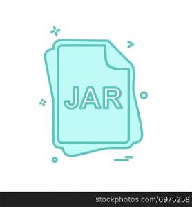 JAR file type icon design vector