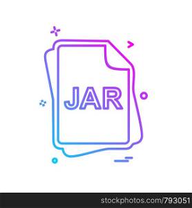 JAR file type icon design vector