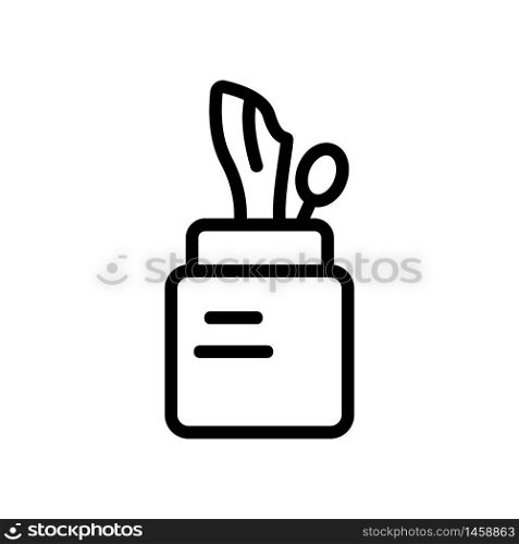 jar holder with napkins icon vector. jar holder with napkins sign. isolated contour symbol illustration. jar holder with napkins icon vector outline illustration