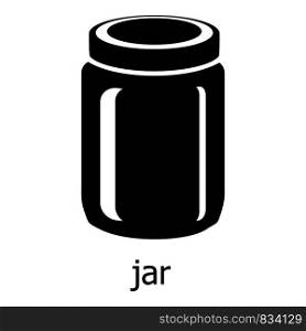 Jar icon. Simple illustration of jar vector icon for web. Jar icon, simple black style
