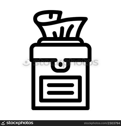 jar of napkins line icon vector. jar of napkins sign. isolated contour symbol black illustration. jar of napkins line icon vector illustration