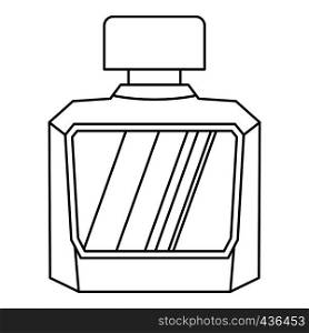 Jar of perfume icon in outline style isolated on white background vector illustration. Jar of perfume icon, outline style