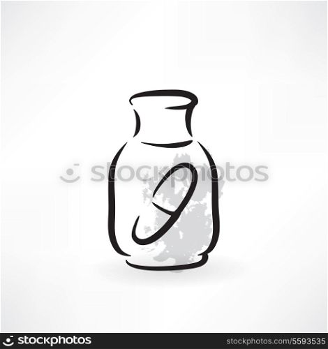 jar of pills grunge icon