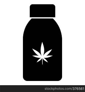 Jar of powder marijuana icon. Simple illustration of jar of powder marijuana vector icon for web. Jar of powder marijuana icon, simple style