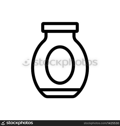 jar of tomatoes icon vector. jar of tomatoes sign. isolated contour symbol illustration. jar of tomatoes icon vector outline illustration