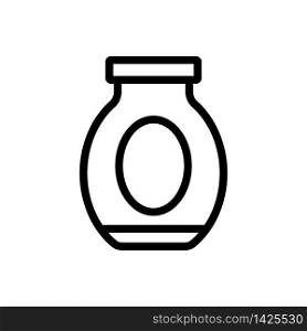 jar of tomatoes icon vector. jar of tomatoes sign. isolated contour symbol illustration. jar of tomatoes icon vector outline illustration