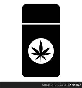 Jar pills marijuana icon. Simple illustration of jar pills marijuana vector icon for web. Jar pills marijuana icon, simple style