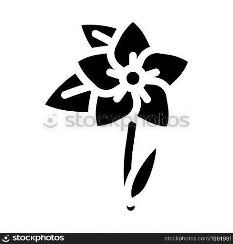 jasmine flower glyph icon vector. jasmine flower sign. isolated contour symbol black illustration. jasmine flower glyph icon vector illustration