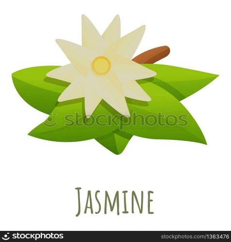 Jasmine flower icon. Cartoon of jasmine flower vector icon for web design isolated on white background. Jasmine flower icon, cartoon style