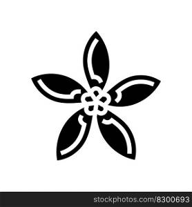 jasmine flower spring glyph icon vector. jasmine flower spring sign. isolated symbol illustration. jasmine flower spring glyph icon vector illustration