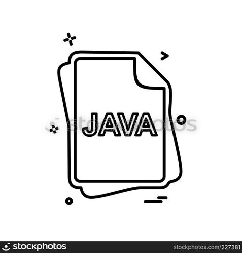 JAVA file type icon design vector