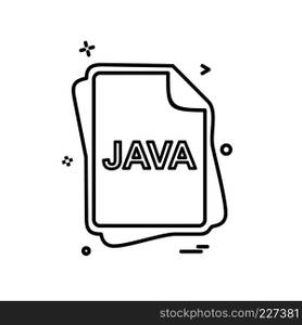 JAVA file type icon design vector