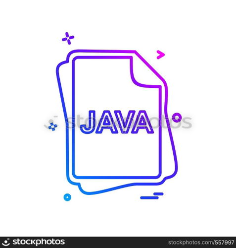 JAVA file type icon design vector