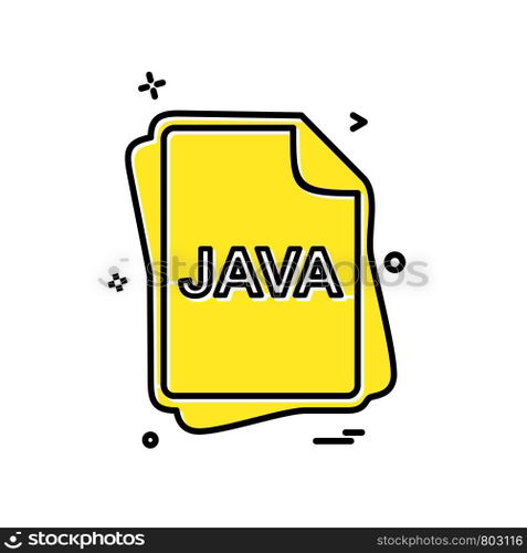 JAVA file type icon design vector